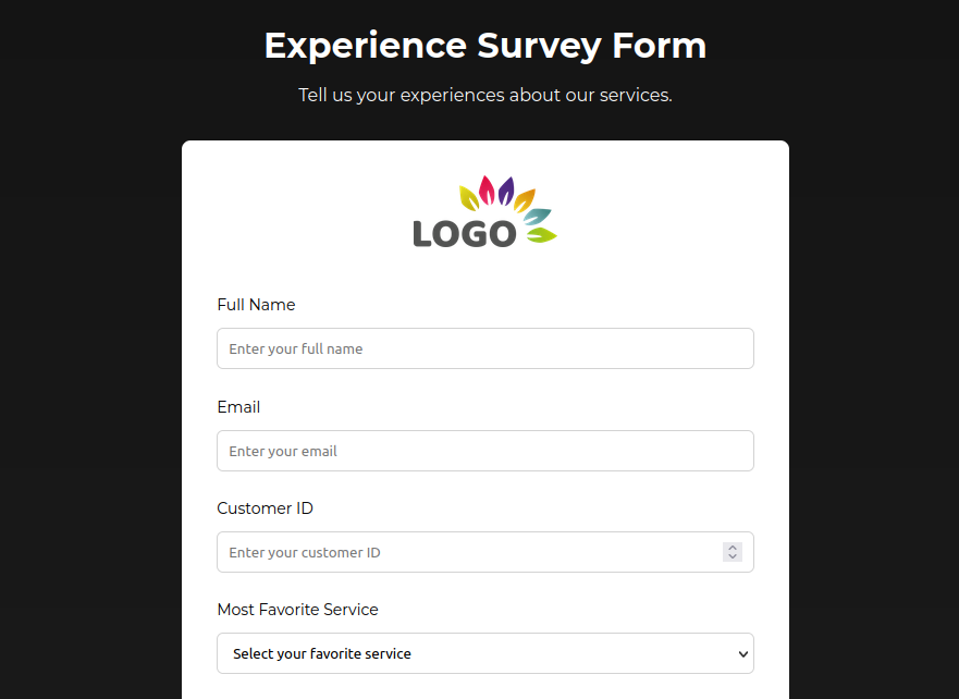 Survey form webpage project.